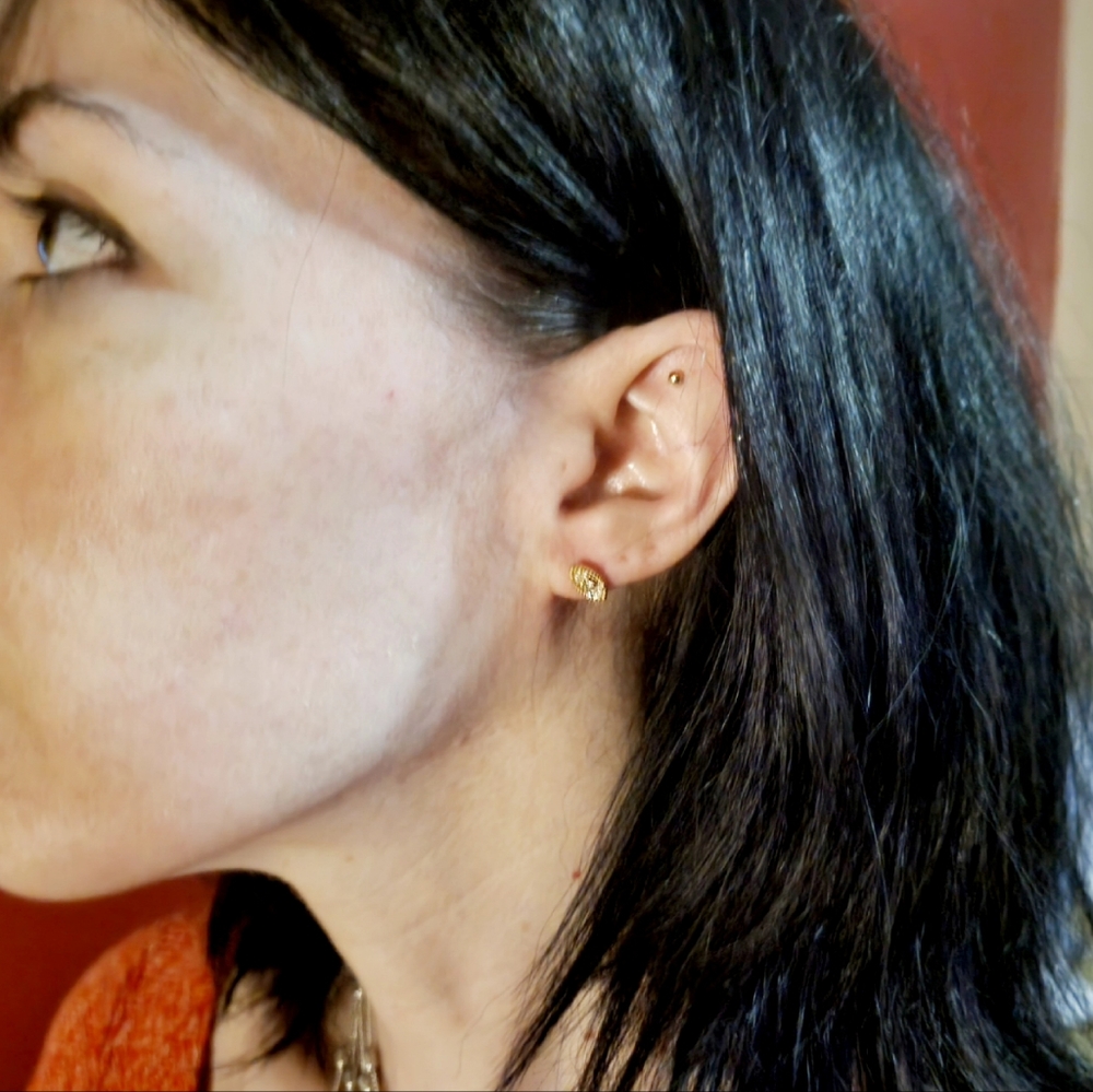 SOLD Bony Levy 18k gold diamond Evil Eye earrings NEW - Picture 5 of 5